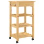 Carrito de cocina MONZA madera maciza de pino 48x40x90 cm de , Carros de cocina y comedor - Ref: Foro24-376079, Precio: 108,4...