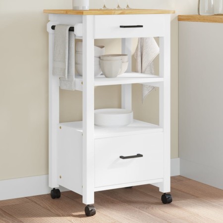 Carrito de cocina MONZA madera maciza de pino 48x40x90 cm de , Carros de cocina y comedor - Ref: Foro24-376087, Precio: 125,7...