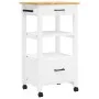 MONZA Küchenwagen aus massivem Kiefernholz 48x40x90 cm von , Küchen- und Speisewagen - Ref: Foro24-376087, Preis: 123,40 €, R...