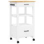 MONZA Küchenwagen aus massivem Kiefernholz 48x40x90 cm von , Küchen- und Speisewagen - Ref: Foro24-376087, Preis: 125,88 €, R...