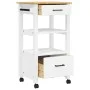 MONZA Küchenwagen aus massivem Kiefernholz 48x40x90 cm von , Küchen- und Speisewagen - Ref: Foro24-376087, Preis: 123,40 €, R...