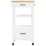 MONZA Küchenwagen aus massivem Kiefernholz 48x40x90 cm von , Küchen- und Speisewagen - Ref: Foro24-376087, Preis: 123,40 €, R...