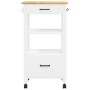 MONZA Küchenwagen aus massivem Kiefernholz 48x40x90 cm von , Küchen- und Speisewagen - Ref: Foro24-376087, Preis: 125,88 €, R...