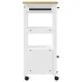 MONZA Küchenwagen aus massivem Kiefernholz 48x40x90 cm von , Küchen- und Speisewagen - Ref: Foro24-376087, Preis: 123,40 €, R...