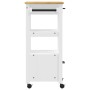 MONZA Küchenwagen aus massivem Kiefernholz 48x40x90 cm von , Küchen- und Speisewagen - Ref: Foro24-376087, Preis: 125,88 €, R...