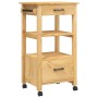 Carrito de cocina MONZA madera maciza de pino 48x40x90 cm de , Carros de cocina y comedor - Ref: Foro24-376085, Precio: 120,0...