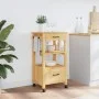 MONZA Küchenwagen aus massivem Kiefernholz 48x40x90 cm von , Küchen- und Speisewagen - Ref: Foro24-376085, Preis: 117,59 €, R...