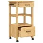 Carrito de cocina MONZA madera maciza de pino 48x40x90 cm de , Carros de cocina y comedor - Ref: Foro24-376085, Precio: 119,8...