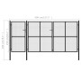 Anthrazitgraues Gartentor aus Stahl 400x150 cm von vidaXL, Gartentore - Ref: Foro24-144331, Preis: 543,05 €, Rabatt: %