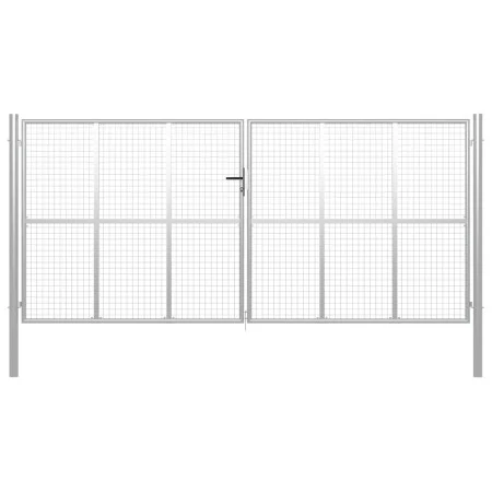 Gartentor aus verzinktem Stahl silber 415x225 cm von vidaXL, Gartentore - Ref: Foro24-144302, Preis: 696,71 €, Rabatt: %