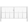 Puerta de jardín de acero galvanizado plateado 415x225 cm de vidaXL, Puertas de jardín - Ref: Foro24-144302, Precio: 705,90 €...