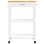 MONZA Küchenwagen aus massivem Kiefernholz 60x40x90 cm von , Küchen- und Speisewagen - Ref: Foro24-376093, Preis: 101,72 €, R...