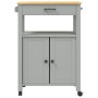 Carrito de cocina MONZA madera maciza de pino 60x40x90 cm de , Carros de cocina y comedor - Ref: Foro24-376098, Precio: 161,2...