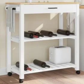 MONZA kitchen cart solid pine wood 84x40x90 cm by , Kitchen and dining carts - Ref: Foro24-376102, Price: 99,75 €, Discount: %