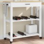 MONZA Küchenwagen aus massivem Kiefernholz 84x40x90 cm von , Küchen- und Speisewagen - Ref: Foro24-376102, Preis: 101,31 €, R...