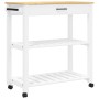 Carrito de cocina MONZA madera maciza de pino 84x40x90 cm de , Carros de cocina y comedor - Ref: Foro24-376102, Precio: 101,2...