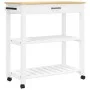 MONZA kitchen cart solid pine wood 84x40x90 cm by , Kitchen and dining carts - Ref: Foro24-376102, Price: 101,31 €, Discount: %