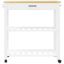 Carrito de cocina MONZA madera maciza de pino 84x40x90 cm de , Carros de cocina y comedor - Ref: Foro24-376102, Precio: 101,2...