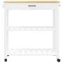 MONZA kitchen cart solid pine wood 84x40x90 cm by , Kitchen and dining carts - Ref: Foro24-376102, Price: 101,31 €, Discount: %