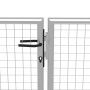 Puerta de jardín de acero galvanizado plateado 415x225 cm de vidaXL, Puertas de jardín - Ref: Foro24-144302, Precio: 705,90 €...
