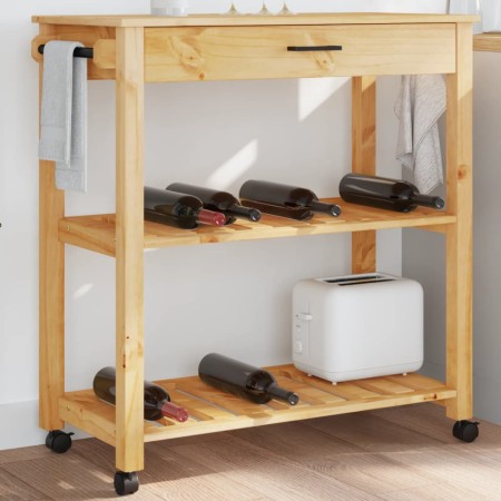 Carrito de cocina MONZA madera maciza de pino 84x40x90 cm de , Carros de cocina y comedor - Ref: Foro24-376100, Precio: 115,2...