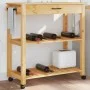 Carrito de cocina MONZA madera maciza de pino 84x40x90 cm de , Carros de cocina y comedor - Ref: Foro24-376100, Precio: 113,3...