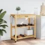 Carrito de cocina MONZA madera maciza de pino 84x40x90 cm de , Carros de cocina y comedor - Ref: Foro24-376100, Precio: 113,3...