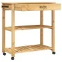 Carrito de cocina MONZA madera maciza de pino 84x40x90 cm de , Carros de cocina y comedor - Ref: Foro24-376100, Precio: 113,3...