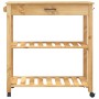 MONZA Küchenwagen aus massivem Kiefernholz 84x40x90 cm von , Küchen- und Speisewagen - Ref: Foro24-376100, Preis: 115,35 €, R...