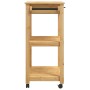 Carrito de cocina MONZA madera maciza de pino 84x40x90 cm de , Carros de cocina y comedor - Ref: Foro24-376100, Precio: 115,2...