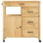 MONZA Küchenwagen aus massivem Kiefernholz 84x40x90 cm von , Küchen- und Speisewagen - Ref: Foro24-376109, Preis: 192,05 €, R...