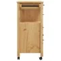 MONZA Küchenwagen aus massivem Kiefernholz 84x40x90 cm von , Küchen- und Speisewagen - Ref: Foro24-376109, Preis: 188,98 €, R...