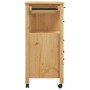 MONZA Küchenwagen aus massivem Kiefernholz 84x40x90 cm von , Küchen- und Speisewagen - Ref: Foro24-376109, Preis: 192,05 €, R...
