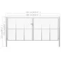 Gartentor aus verzinktem Stahl silber 415x225 cm von vidaXL, Gartentore - Ref: Foro24-144302, Preis: 696,71 €, Rabatt: %