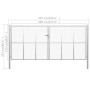 Puerta de jardín de acero galvanizado plateado 415x225 cm de vidaXL, Puertas de jardín - Ref: Foro24-144302, Precio: 705,90 €...