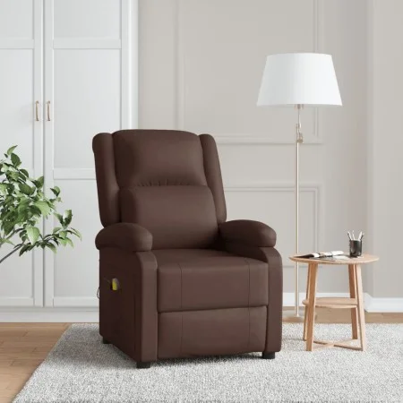 Sillón de masaje cuero sintético marrón de , Sillones de masaje eléctricos - Ref: Foro24-348463, Precio: 206,68 €, Descuento: %