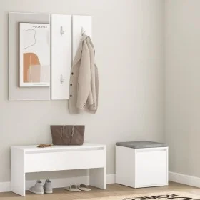 White plywood hall furniture set by , Wardrobes - Ref: Foro24-3082044, Price: 106,25 €, Discount: %