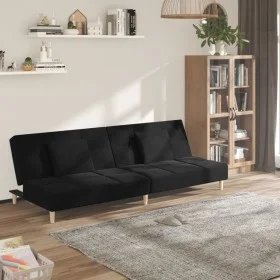 2-seater sofa bed with two black fabric pillows by , Sofas - Ref: Foro24-375794, Price: 249,08 €, Discount: %