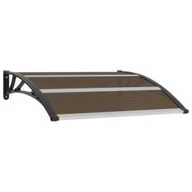 Marquesina de puerta PC negro 120x100 cm de vidaXL, Toldos - Ref: Foro24-45633, Precio: 50,53 €, Descuento: %