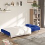 Sofá cama de 2 plazas con dos almohadas tela azul de , Sofás - Ref: Foro24-375796, Precio: 225,31 €