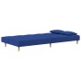 Sofá cama de 2 plazas con dos almohadas tela azul de , Sofás - Ref: Foro24-375796, Precio: 225,31 €