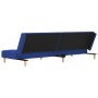 Sofá cama de 2 plazas con dos almohadas tela azul de , Sofás - Ref: Foro24-375796, Precio: 225,31 €