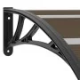 Schwarzes PC-Türvordach 120x100 cm von vidaXL, Markisen - Ref: Foro24-45633, Preis: 50,53 €, Rabatt: %