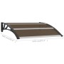 Schwarzes PC-Türvordach 120x100 cm von vidaXL, Markisen - Ref: Foro24-45633, Preis: 50,53 €, Rabatt: %