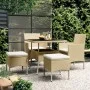 5-teiliges Garten-Esszimmerset aus synthetischem Rattan, beige von , Gartensets - Ref: Foro24-3058330, Preis: 319,28 €, Rabat...