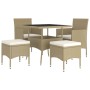 5-piece synthetic rattan beige garden dining set by , Garden sets - Ref: Foro24-3058330, Price: 325,04 €, Discount: %