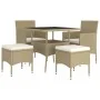 Juego de comedor para jardín de 5 piezas ratán sintético beige de , Conjuntos de jardín - Ref: Foro24-3058330, Precio: 319,66...