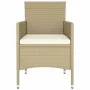 Garden dining set, 5 pieces, synthetic rattan, tempered glass, beige. by , Garden sets - Ref: Foro24-3058370, Price: 234,14 €...