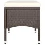 5-teiliges Gartenbistro-Set PE Rattan braunes gehärtetes Glas von , Gartensets - Ref: Foro24-3058391, Preis: 251,09 €, Rabatt: %