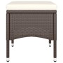 5-teiliges Gartenbistro-Set PE Rattan braunes gehärtetes Glas von , Gartensets - Ref: Foro24-3058391, Preis: 256,13 €, Rabatt: %